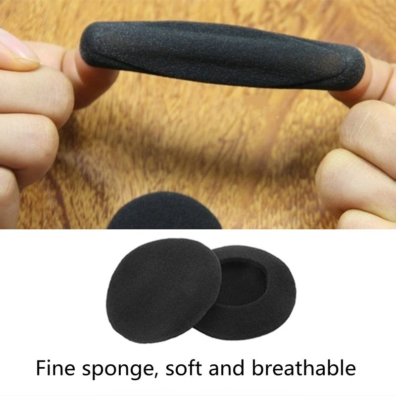 Koffmon 4 Pairs (2.4") Replacement Foam Earpads Ear Cushion Covers Compatible with Logitech H600 H330 H340 and Sony MDR-G45LP MDR-G55LP MDR-G410LP MDR-G101LP MDR-G42LP MDR-G45 SRF-HM33 Headphones (Black) - Image 4